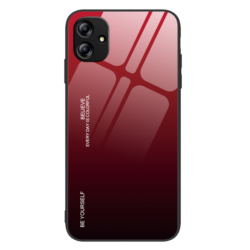 Tempered Glass Phone Case for Samsung Galaxy A04e 4G F04 4G M04 4G Anti-Scratch PC TPU Gradient Color Phone Cover Tempered Glass Phone Case for Samsung Galaxy A04e 4G F04 4G M04 4G Anti-Scratch PC TPU Gradient Color Phone Cover